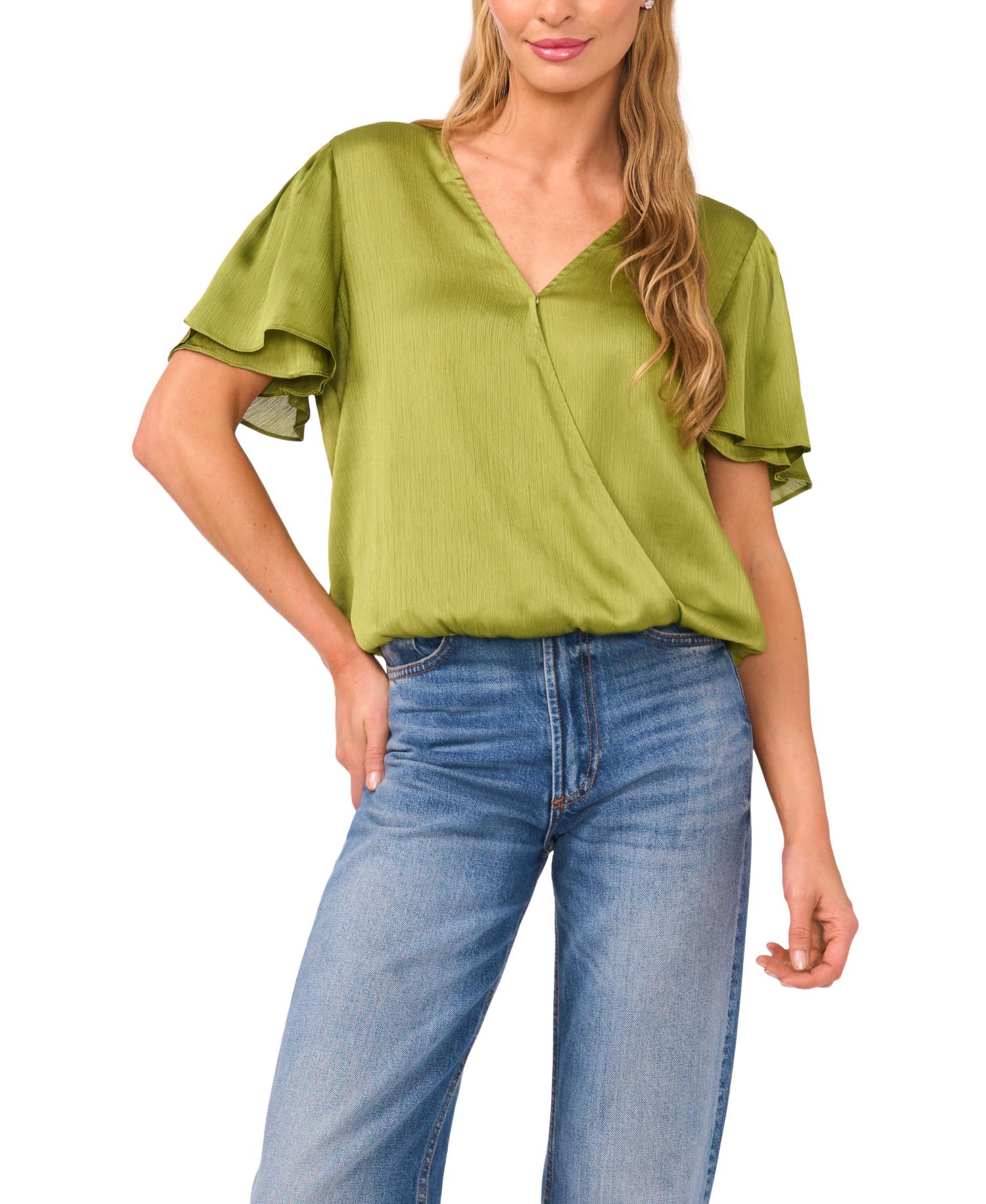 Women's Tulip Sleeve Wrap Top