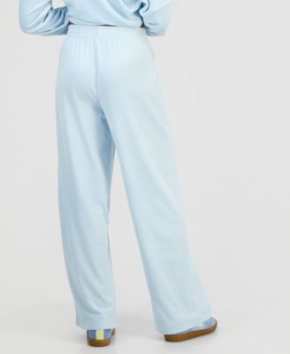 Juniors' Velour Wide-Leg Pants