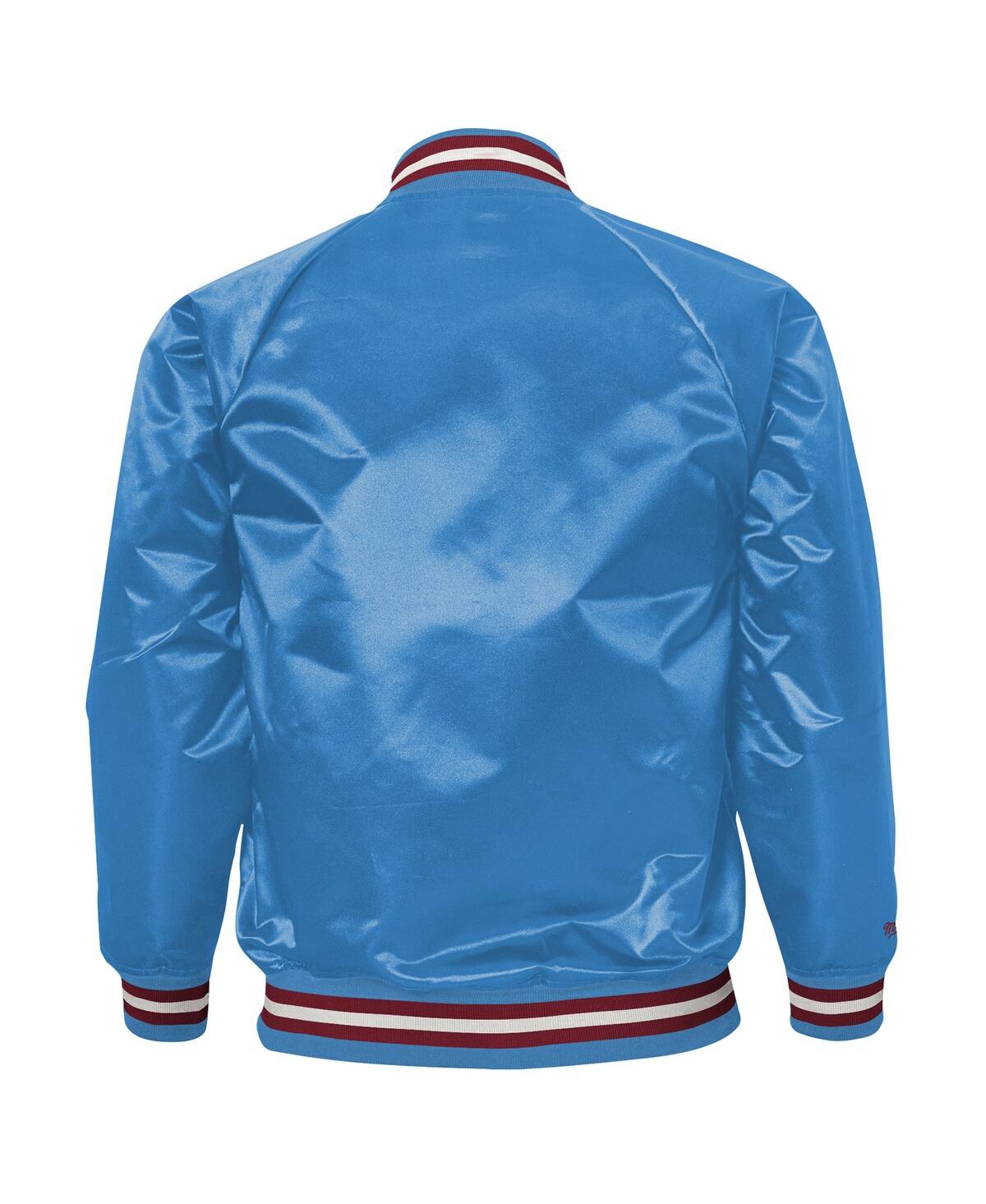 Mitchell & Ness Big Boys and Girls Light Blue Philadelphia Phillies Cooperstown Collection Raglan Satin Full-Snap Jacket