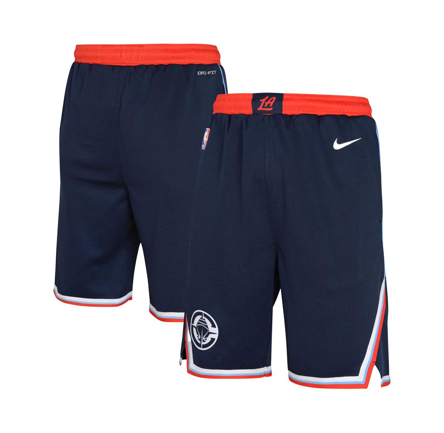 Big Boys and Girls Navy LA Clippers Icon Swingman Shorts