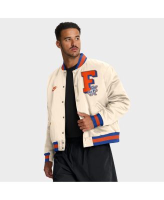 Nike - Men's Tan Florida Gators Legacy Full-Snap Bomber Jacket