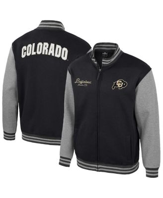 Colosseum - Men's Black Colorado Buffaloes Ambi-Turner Full-Zip Varsity Jacket
