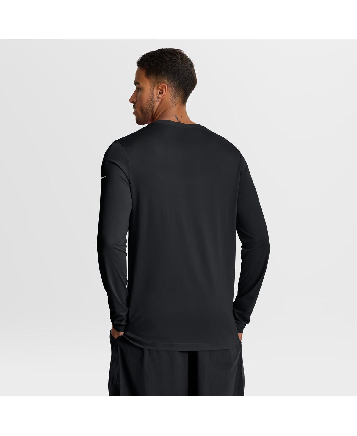 Nike Men's Black Atlanta Falcons Primetime Legend Icon Performance Long Sleeve T-shirt In Black