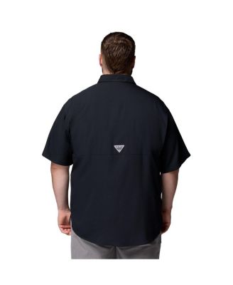 Men's Black Texas A&M Aggies Big Tall Tamiami Omni-Shade Button-Down Shirt