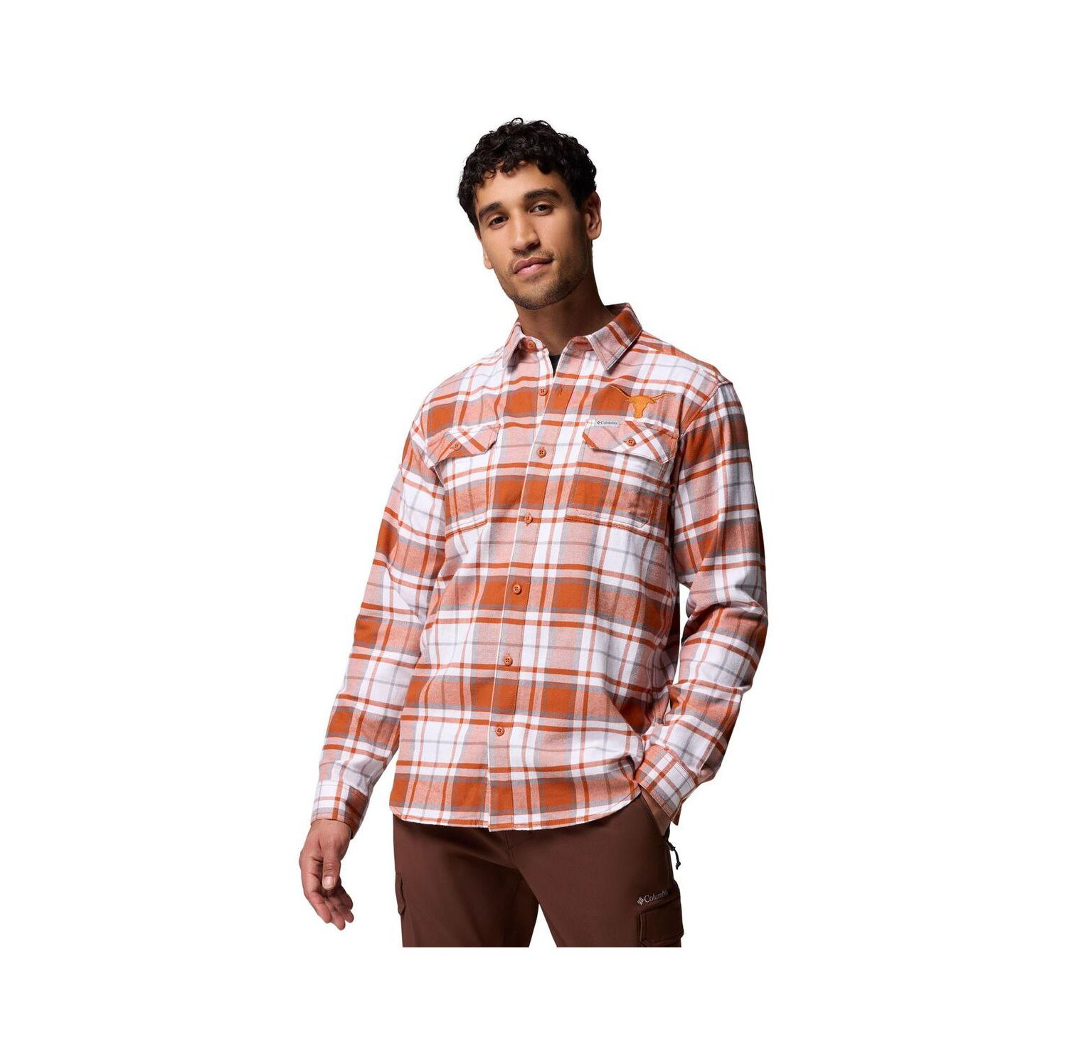 Men's Texas Orange Texas Longhorns Omni-Wick Flannel Long Sleeve Button-Up Shirt