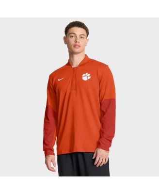 Nike - Men's Orange Clemson Tigers One Goal Performance Half-Zip Pullover Sweatshirt