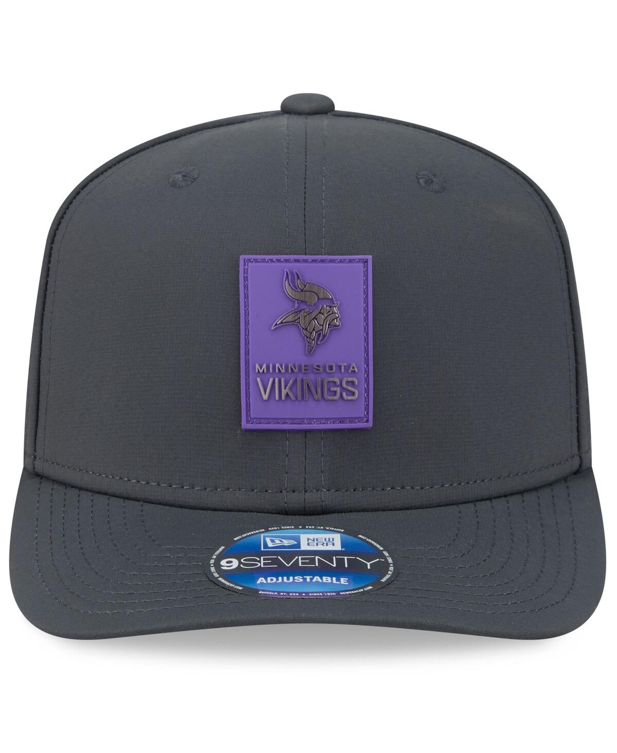 New Era Men's Charcoal Minnesota Vikings 2025 Sideline Cold Weather 9SEVENTY Adjustable Hat