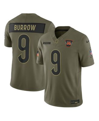 Nike - Men's Joe Burrow Olive Cincinnati Bengals 2025 Salute to Service Limited Jersey