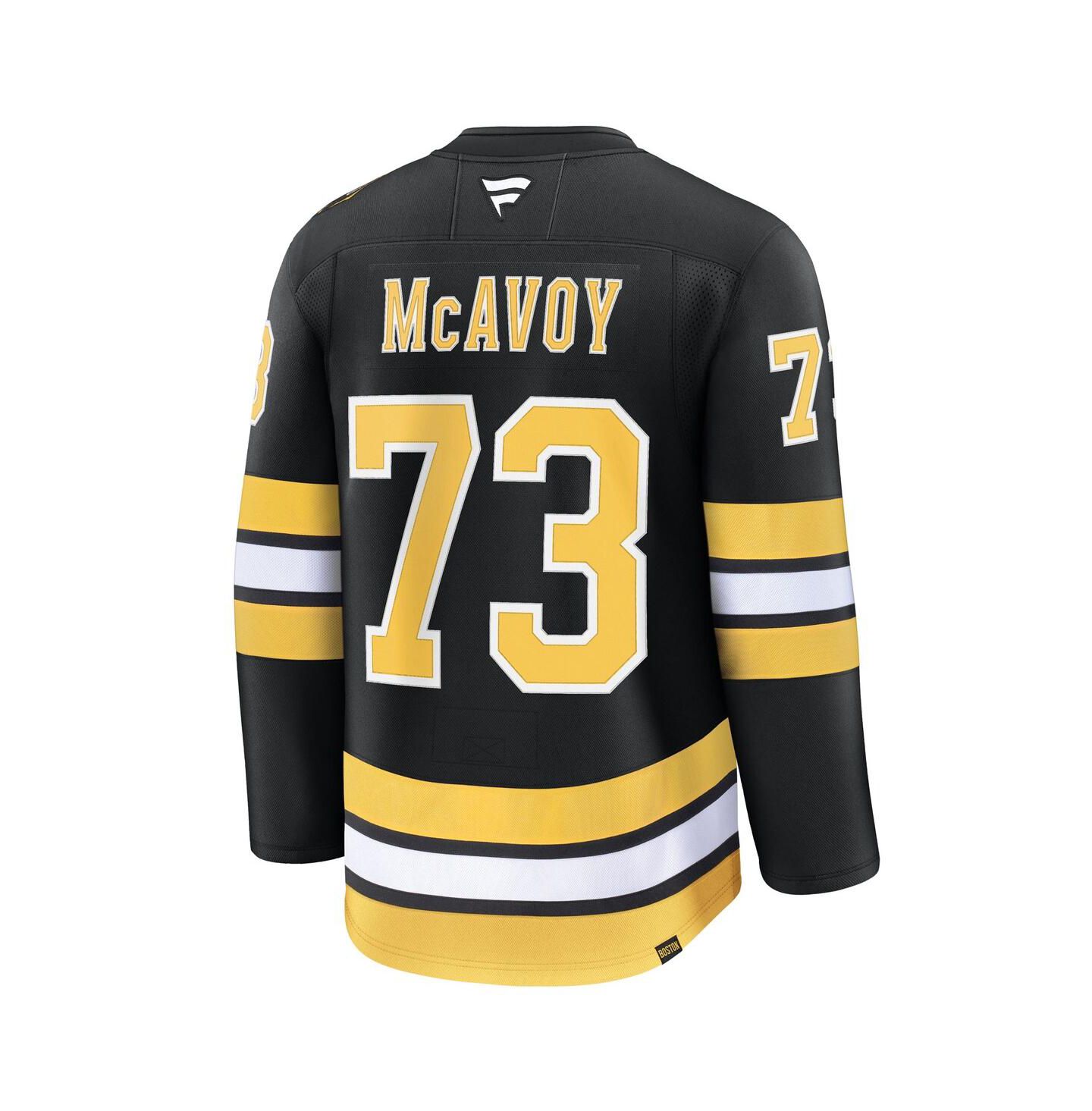 Мужской топ Fanatics Charlie McAvoy Black Boston Bruins Home Premium Player Jersey — фото 3