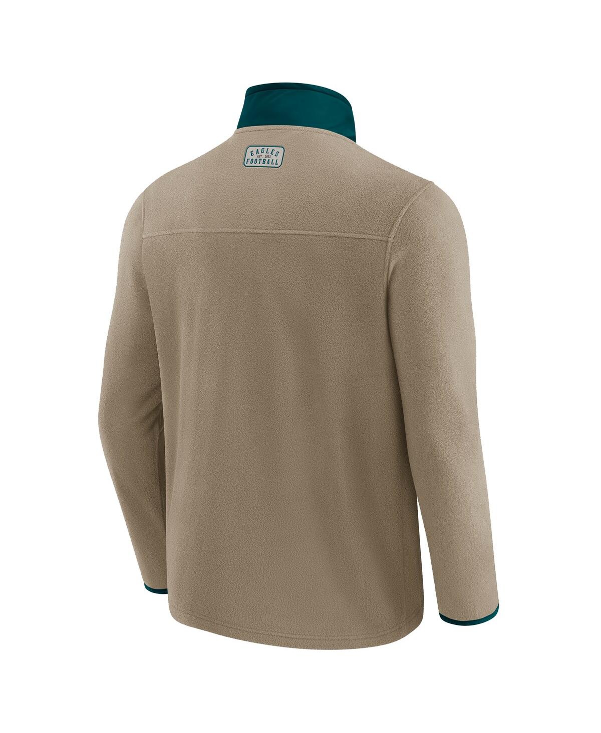Darius Rucker Collection by Fanatics Men's Tan Philadelphia Eagles Heavyweight Polar Fleece Full-Zip Jacket