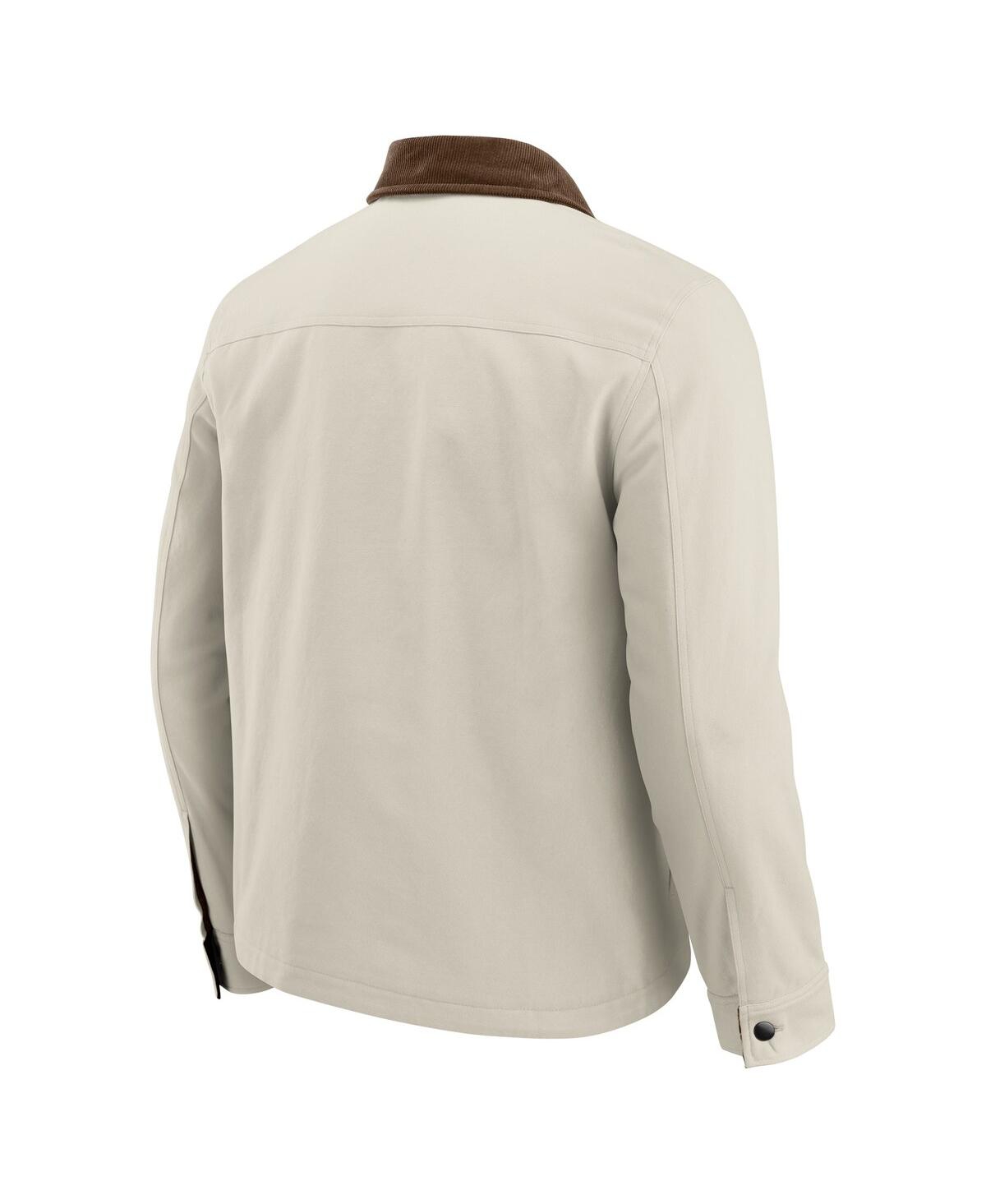Darius Rucker Collection by Fanatics Men's Tan Green Bay Packers Midweight Canvas Full-Button Jacket