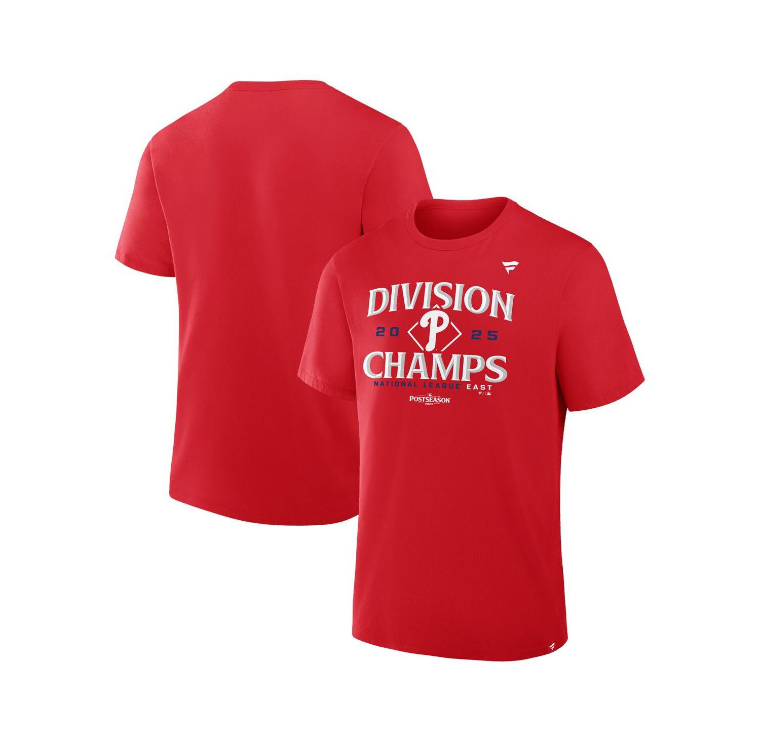 Men's Red Philadelphia Phillies 2025 NL East Division Champions Locker Room T-Shirt