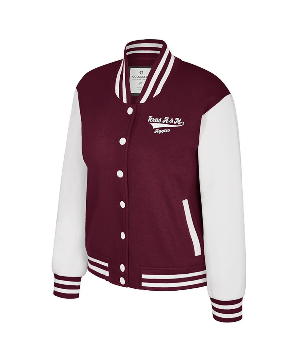 Colosseum Women's Maroon Texas A M Aggies French Baguette Full Snap Fleece Jacket