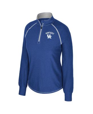 Women's Royal Kentucky Wildcats Bikram Raglan Quarter-Zip Sweatshirt