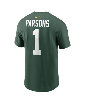 Men's Micah Parsons Green Green Bay Packers Name Number T-Shirt