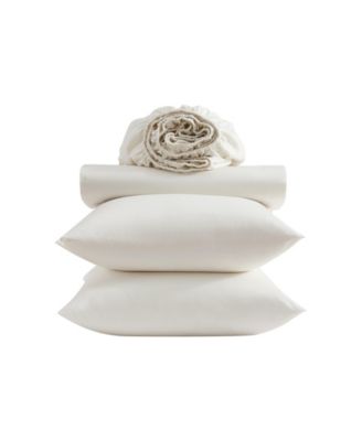 Cool Comfort Solid 200-Thread Count Cotton 4-Pc. Sheet Set, Queen