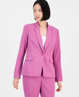 Women's One-Button Blazer With Inner-Elastic Retractable Sleeves
