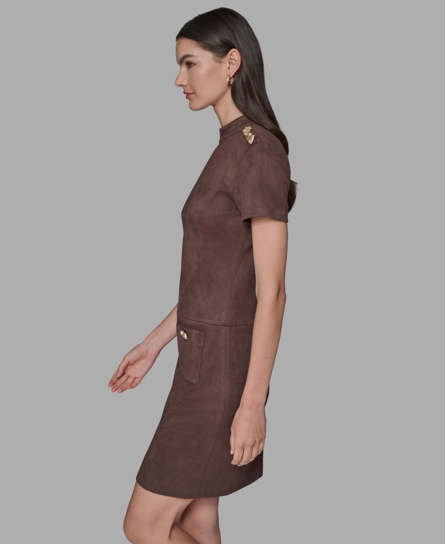 Women's Mock Neck Pocket Dress