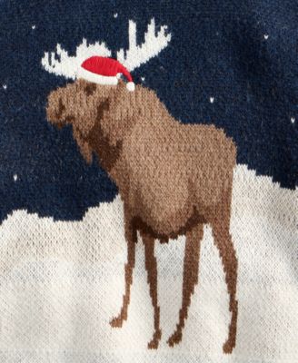 Boys Moose Crew Sweater