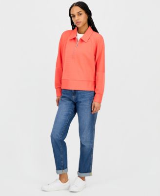 Women's Quarter Zip Ottoman Sweatshirt