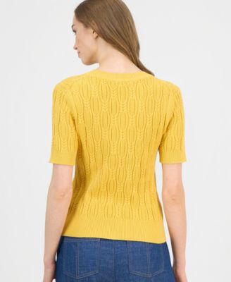 Nautica Women's Cotton Cable-Knit Sweater