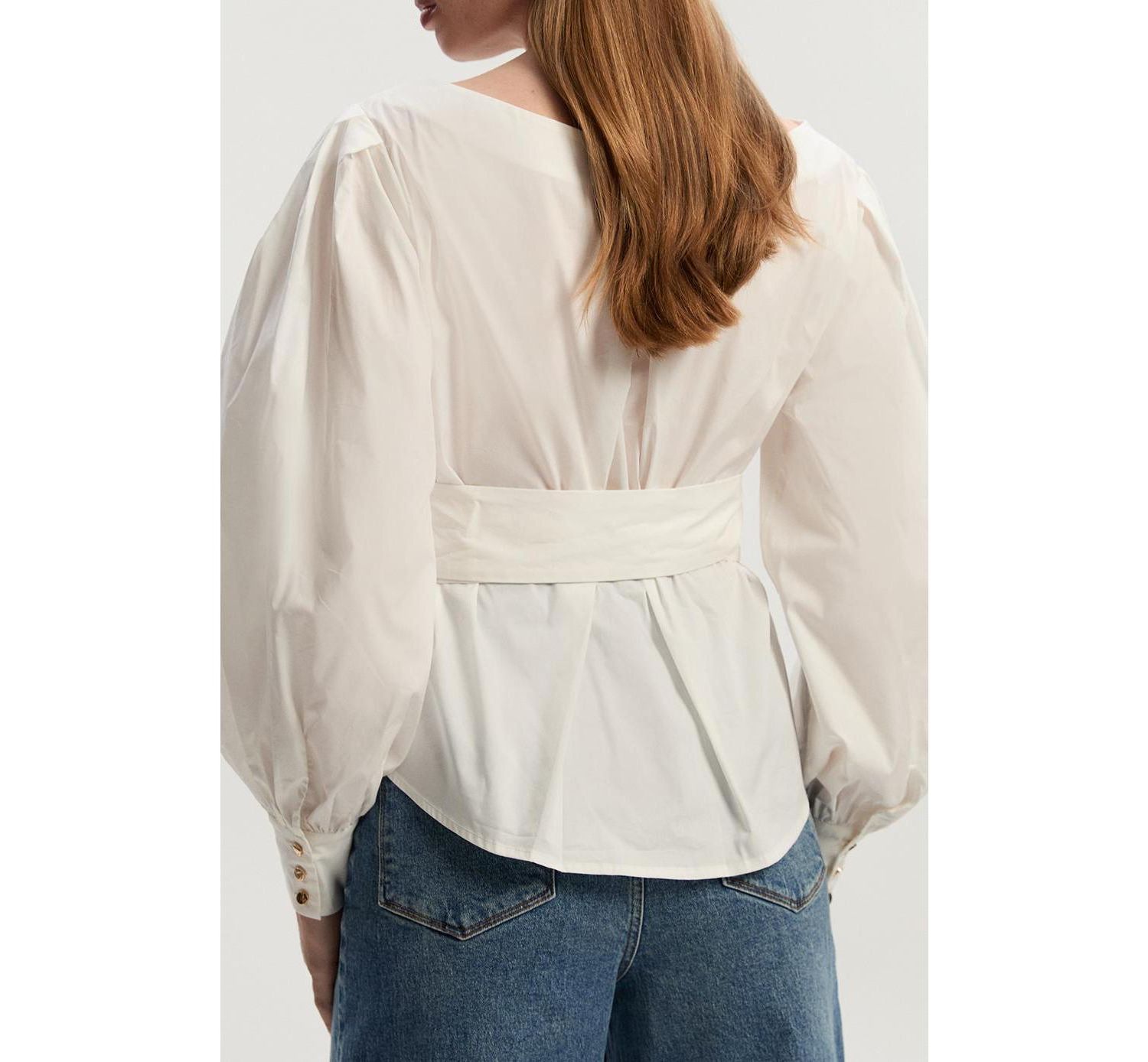 Women's Woven Wrap Detail Blouse
