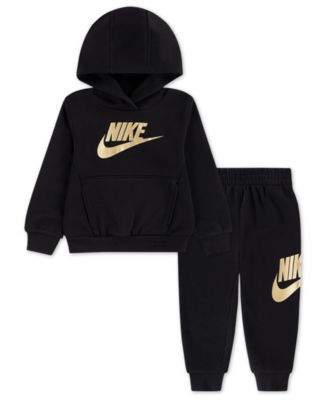 Nike Toddler Kids 2-Piece Club Fleece Pullover Hoodie Set - Black 24$
