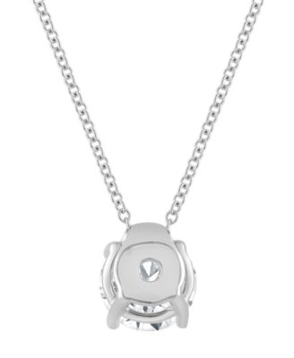 Certified Lab Grown Diamond Solitaire Pendant Necklace (1 ct. t.w.) in 14k White or Yellow Gold)