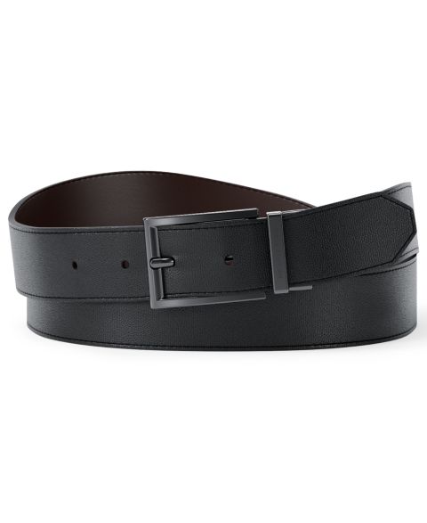 Мужской ремень Michael Kors 31MM Classic Reversible Dress Belt, цвет: Чёрный