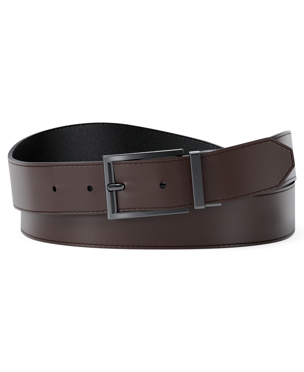 Michael Kors Men's Classic Reversible Dress Belt In Black