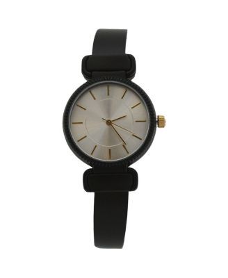Black Simple Metallic Bangle Watch