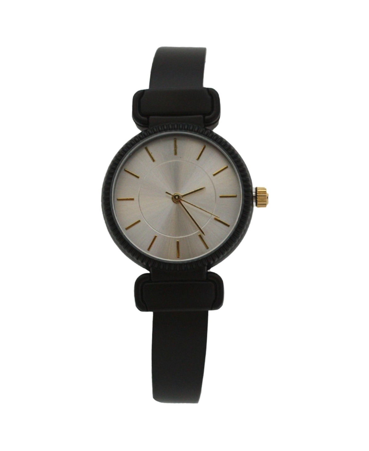 Olivia Pratt Black Simple Metallic Bangle Watch