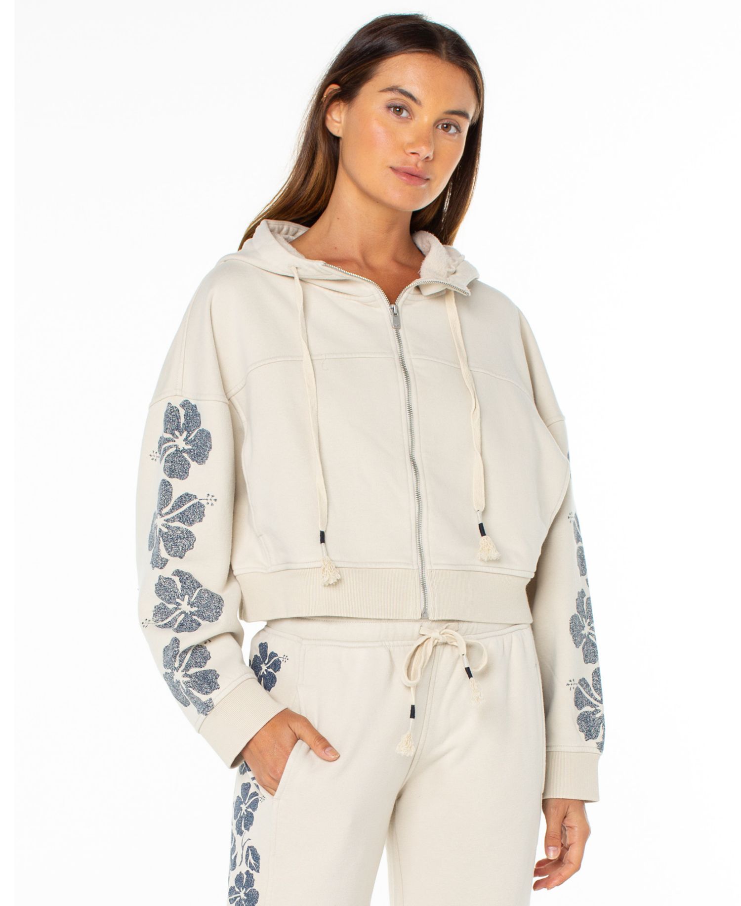 Women's Fringing Reefs Graphic Zip-Front Hoodie