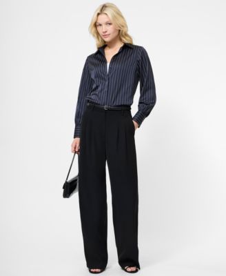Women's Satin Pinstripe Top
