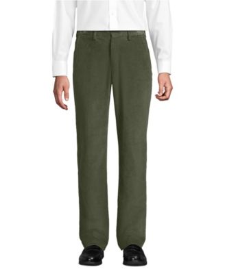 Men's Corduroy Comfort Waist Classic Fit Plain Front Pant