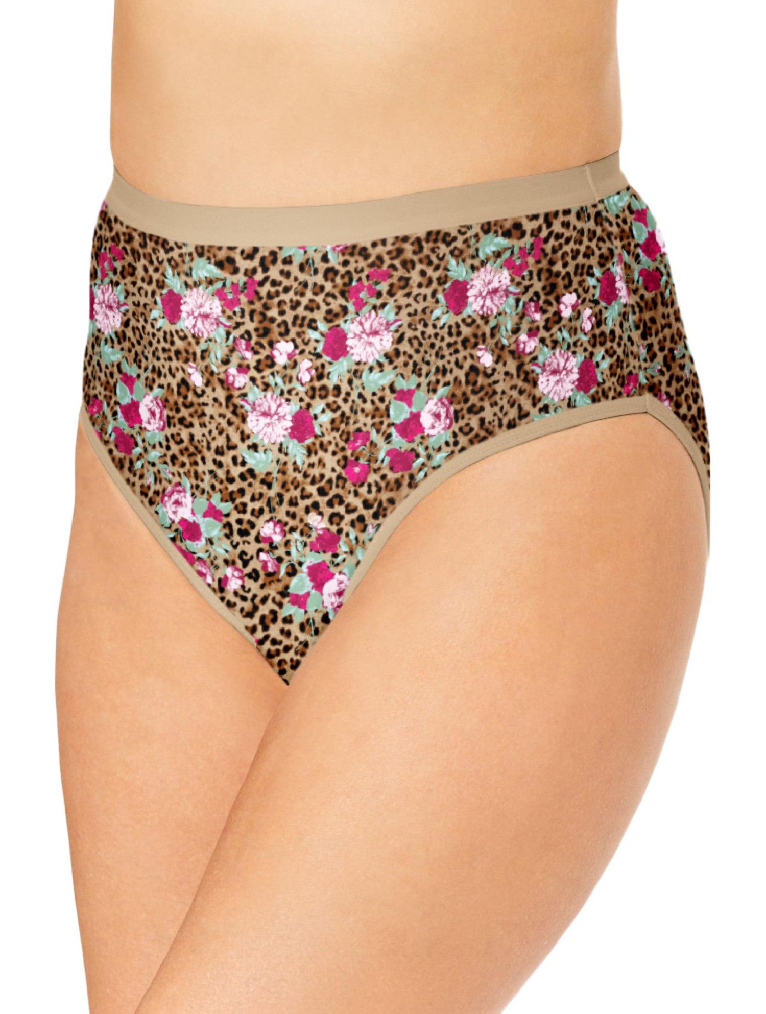 Women's Hi-Cut Cotton/Spandex Panty 3-Pack