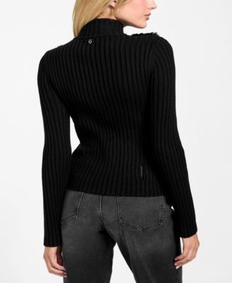 Women's Mila Mixed Media Faux-Fur Zip-Front Cardigan 