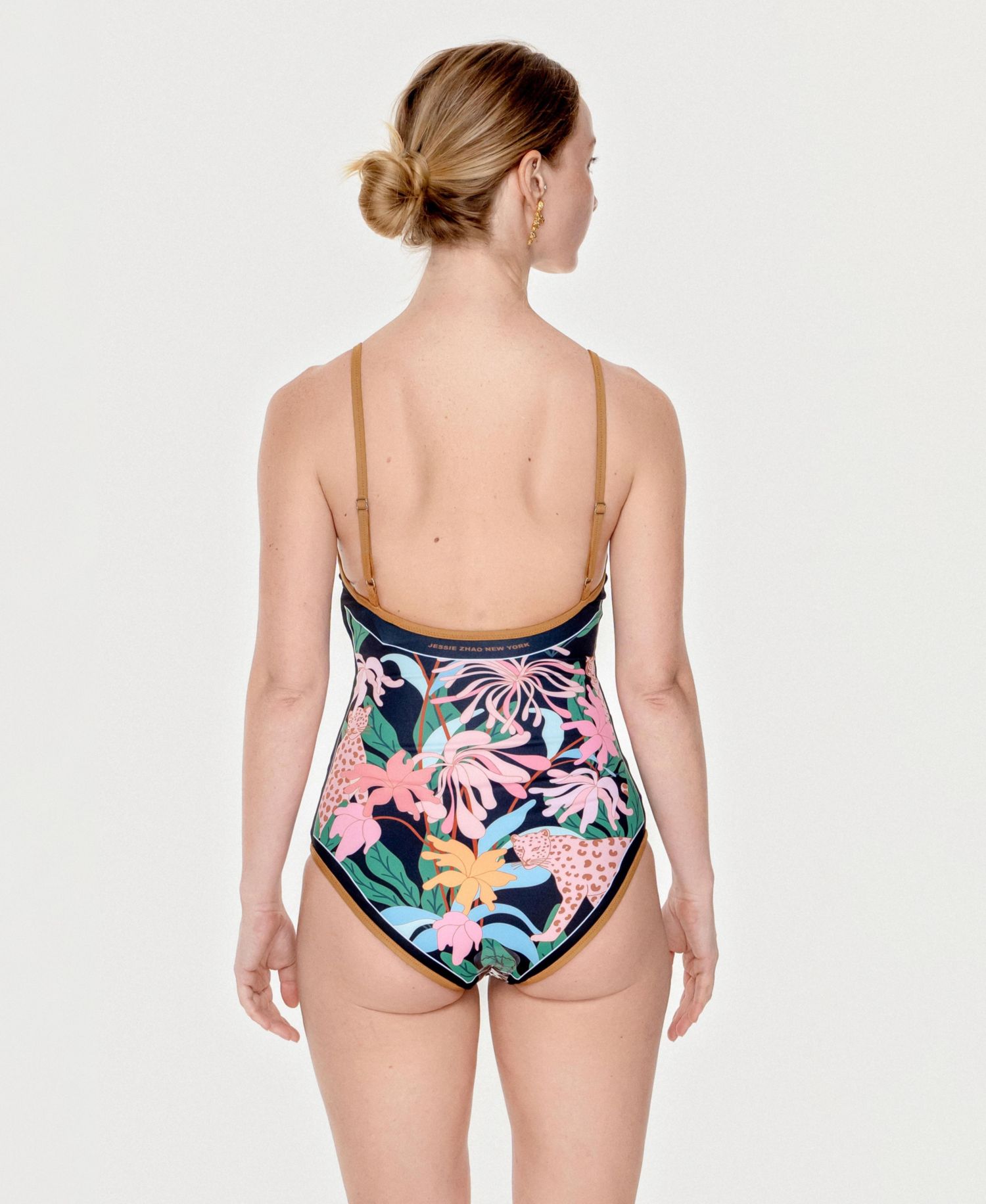 Women's Blush Jungle Reversible V-Neck One-Piece Swimsuit