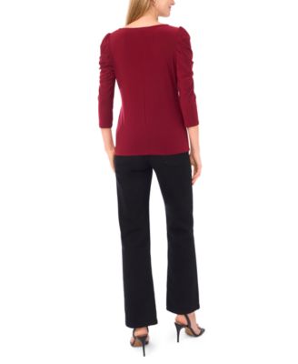 Women's V-Neck Volume Sleeve Top