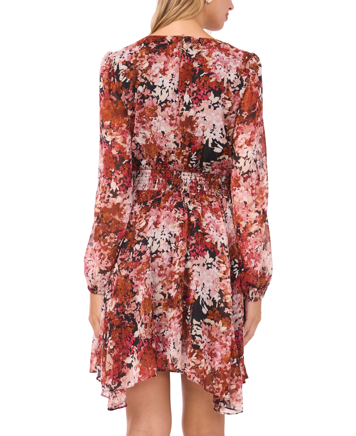 Sam & Jess Women's Puff Sleeve Mini Dress In Multi