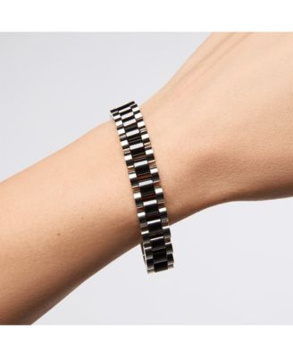 Watch Strap Bracelet - Ora Silver Ceramic