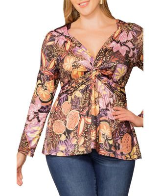 Plus Size Abigail Long Sleeve Twist Top