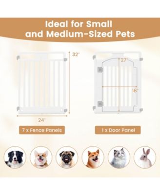 Panel 32” Tall Plastic Dog Panel with Securing Locking Door for Medium