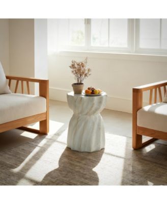 Streamdale Cement Outdoor Accent Table - Terrazzo Style