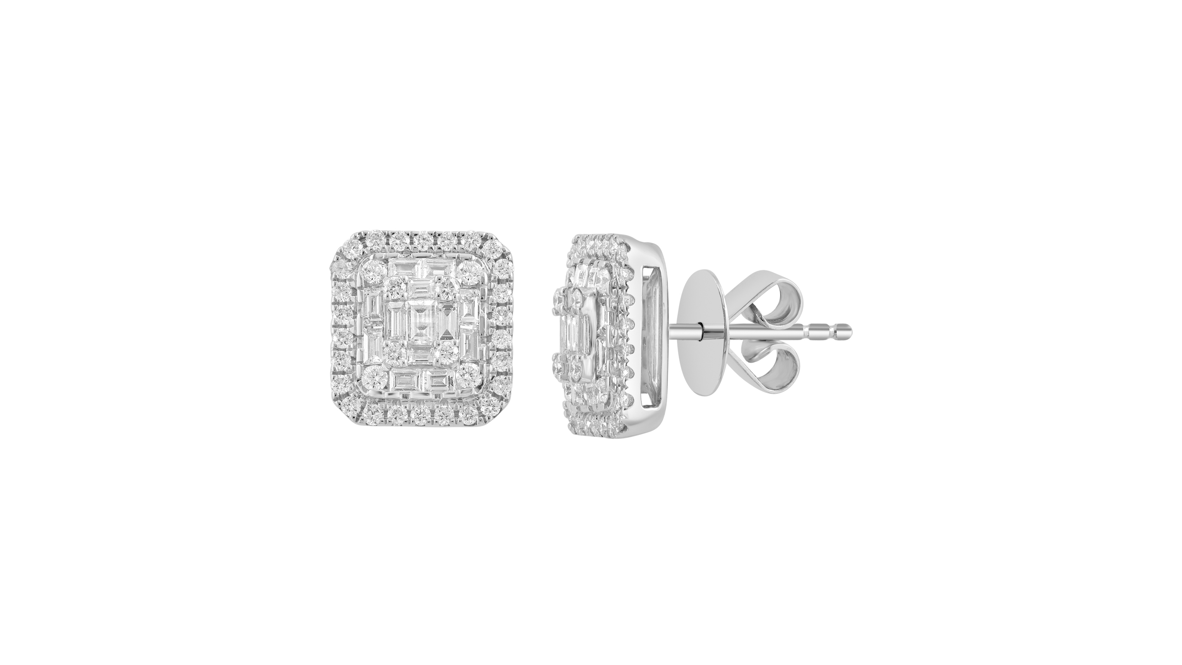 Effy Collection Diamond Stud Earrings (1/2 ct. t.w.) in 14K White Gold