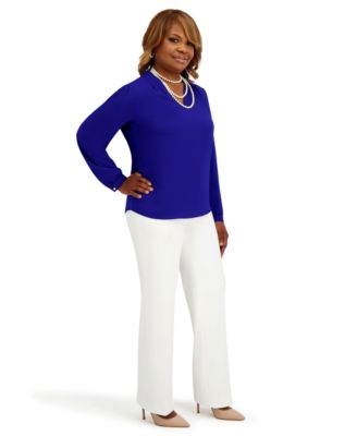 Women's Long Sleeve V-Neck Top