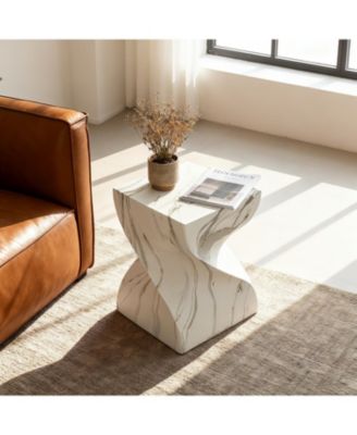 Cement Outdoor Accent Table - Terrazzo Style