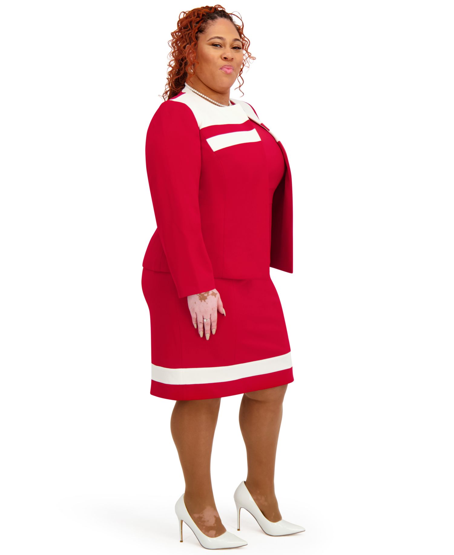 Women's Combo Yoke Long-Sleeve Jacket, Regular and Plus Size