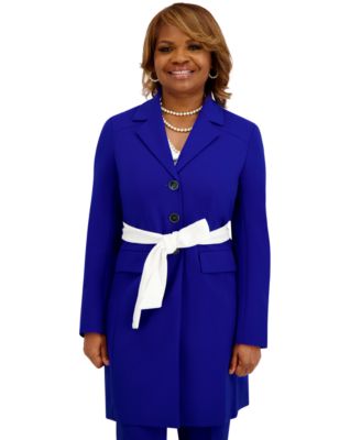 Women's Three Button Patch Pocket Trench Coat