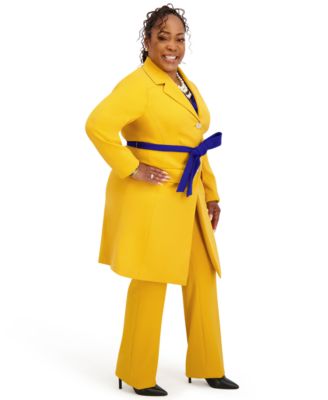 Women's Three Button Patch Pocket Trench Coat